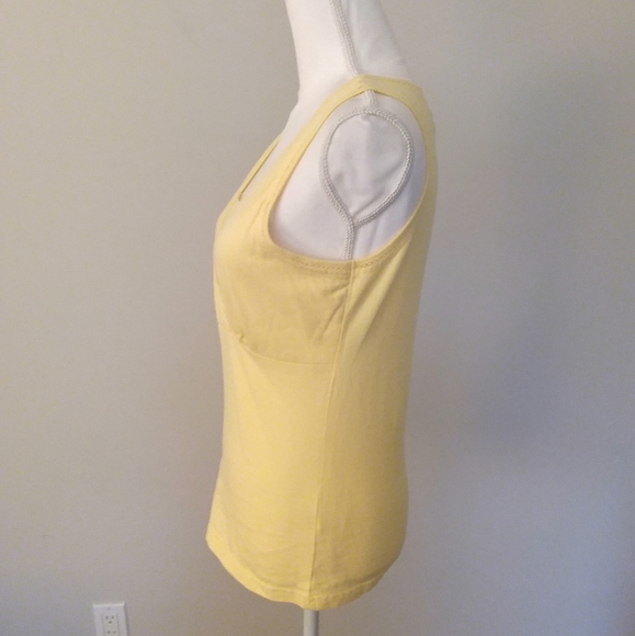 4/$20 Basic Edition Yellow Top with Lace Trim Design - Picture 5 of 10